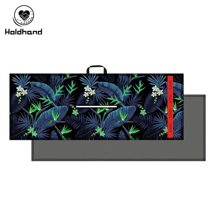 Dark Color Flower Design 2022 Manufacture Golf Towels Cleaning And Drying Golf Club Custom Design SOFT AND QUICK DRY