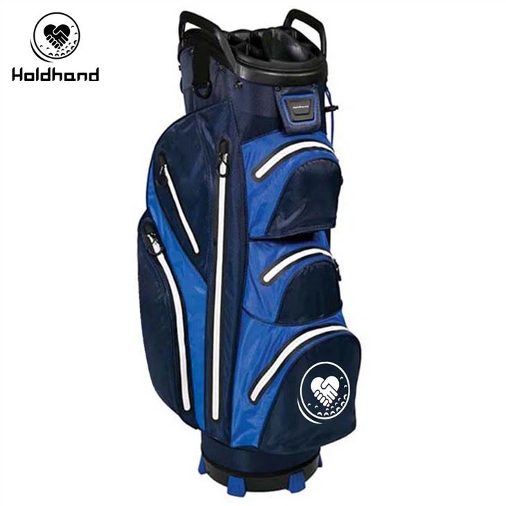 Hot Sales Anti-water Repellent Dark Blue Golf Cart Bag 14 Ways Top With Integrated Putter Well