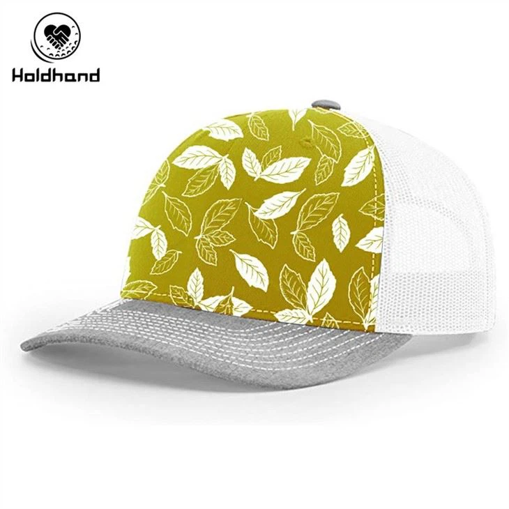 Hot Sell 5 PANEL Custom Golf Hats Flower Printing Design Made in China